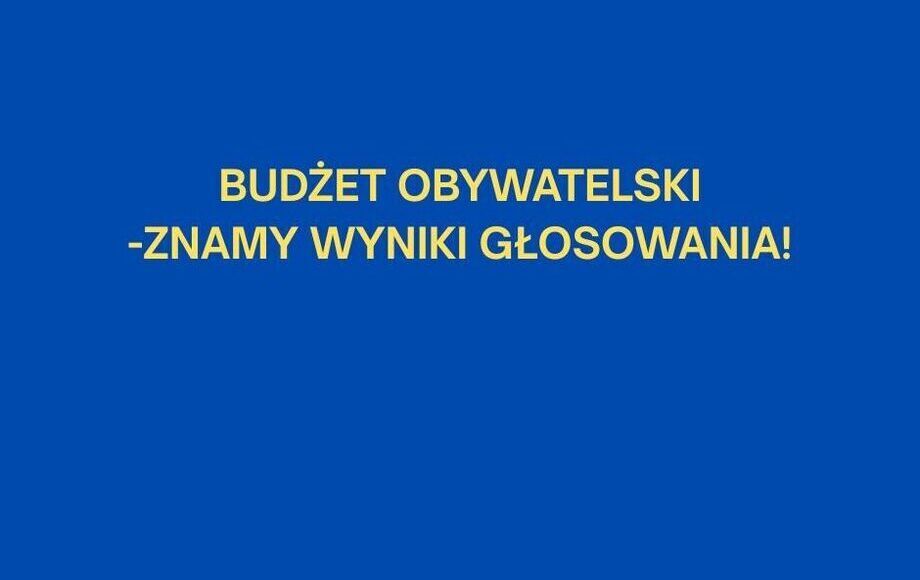Zdjęcie do Budżet Obywatelski. Wyniki głosowania 