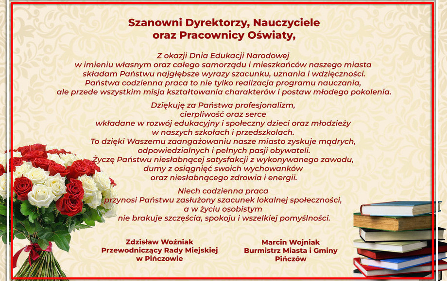 Zdjęcie do Życzenia z okazji Edukacji Dnia Narodowej