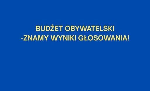 Zdjęcie do Budżet Obywatelski. Wyniki głosowania 