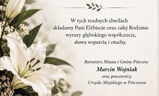 Zdjęcie do Wyrazy głębokiego wsp&oacute;łczucia dla Pani Elżbiety Mazur
